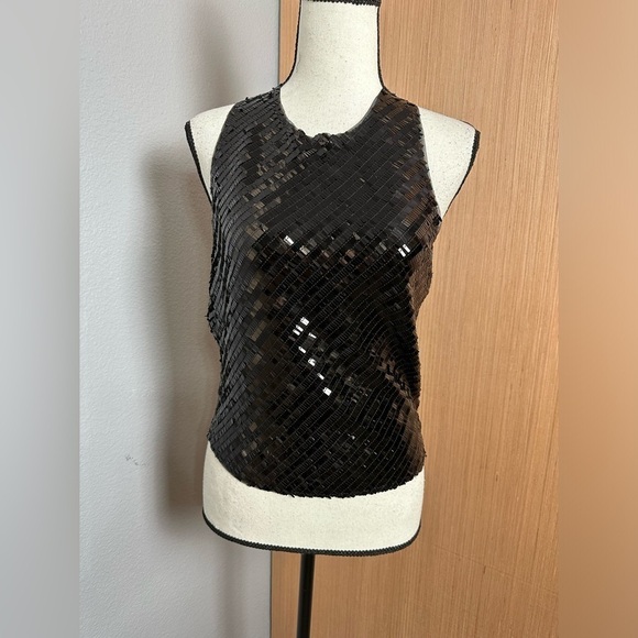 Free People Black Disco Fever Cami, Size Medium (v) - Picture 5 of 15